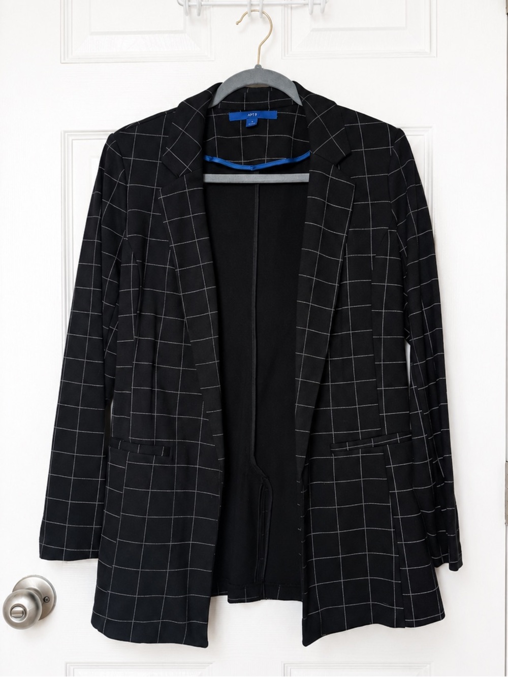 Black Windowpane Blazer - Soft with Stretch and Structure